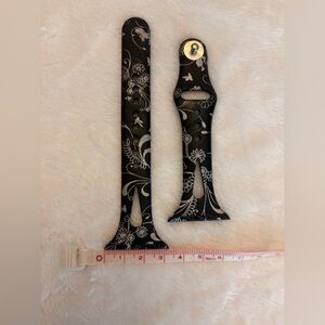 Floral Black and White Apple Watch Band